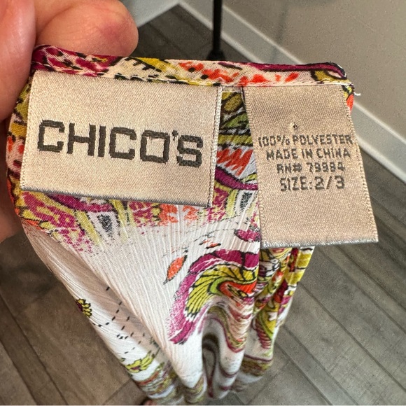 Chico's Paisley Open Front Kaftan Kimono M/L - Picture 4 of 6